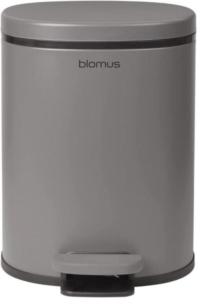 Blomus Treteimer PARA, Mülleimer, Abfalleimer, pulverbeschichtet, Kunststoff, Silikon, satellite, 5 L, 69213