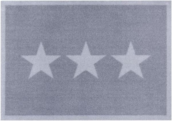 Kurzflor Schmutzfangmatte Star Grau Creme - 67x180x0,7cm