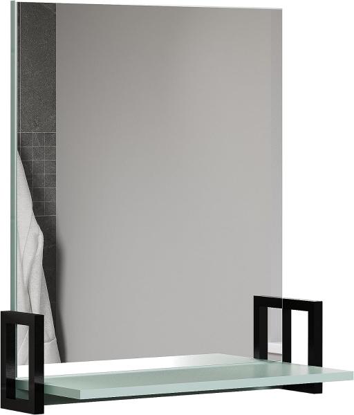 Trendteam 'Matix' Wandspiegel mit Ablage, Dusk Blue Melamin/Anthrazit, B/H/T: 64 / 74 / 24 cm