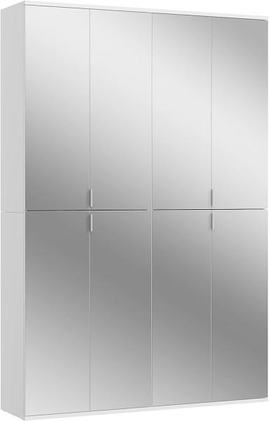 Garderobenschrank mit Spiegel ProjektX in weiß 122 x 193 cm