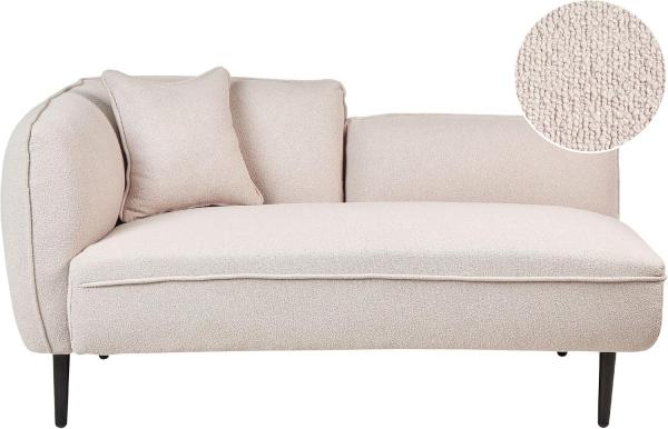 Chaiselongue Bouclé hellbeige linksseitig CHEVANNES