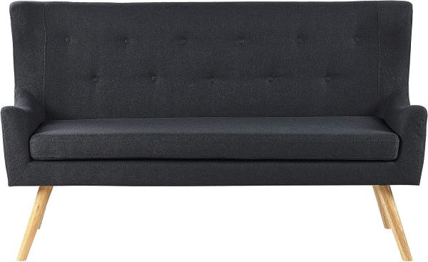 2-Sitzer Sofa Polsterbezug schwarz SKIBBY