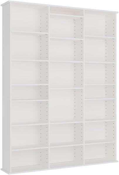 Vicco CD-Regal Anna, 105 x 136 cm, Weiß, Standregal mit 21 Fächern für 800 DVDs