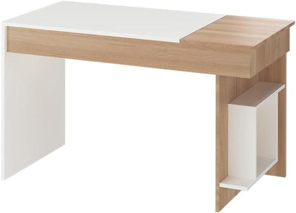 Vicco 'Enea' Schreibtisch, Weiß/ Sonoma, 124 x 74 x 60 cm