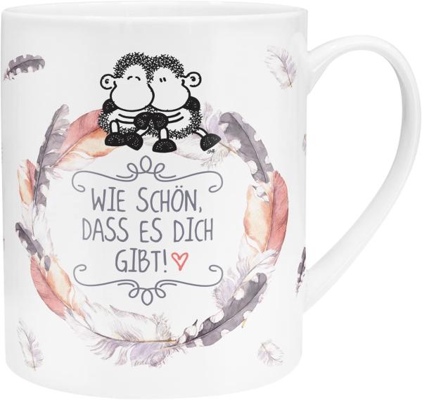 Sheepworld - XL Geschenk- Kaffee- Tasse "Schön dass es dich gibt" 0,6l Box 45397