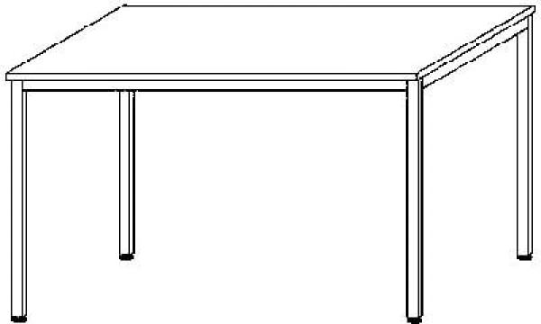 Schreibtisch, 160x80cm, Weiß / Lichtgrau