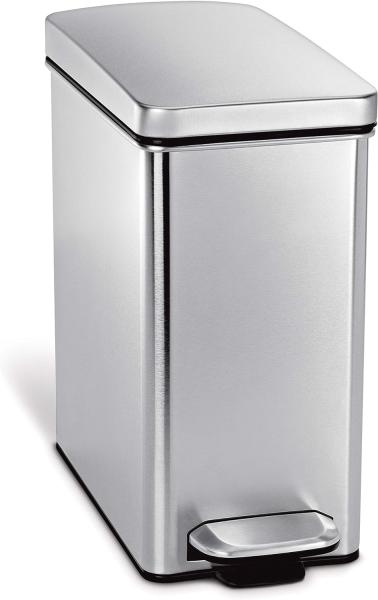 simplehuman 10 Liter, profil Treteimer, gebürsteter Stahl, 10 Jahre