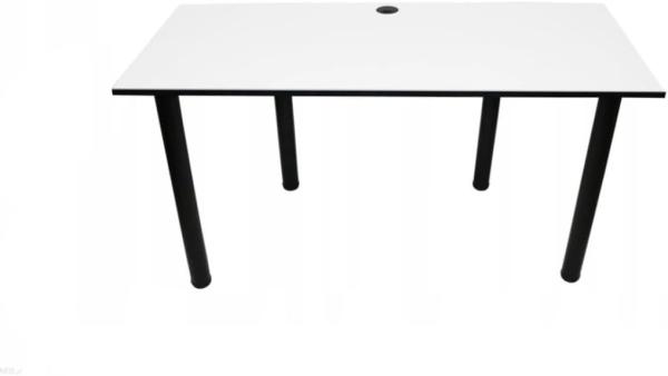 Gaming Tisch CODE BIG, 160x73-76x80, weiß/schwarze Beine