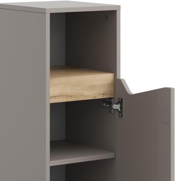 Vicco Midischrank Marelle Greige Eiche 30 x 74,5 cm mit Tür und offenem Fach Bild 6