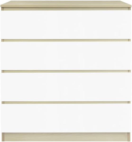 Kommode mit 4 Schubladen aus Spanplatte und MDF 80 x 93,5 x 39,5 cm