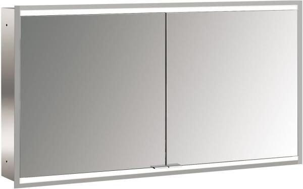 Emco prime 2 Lichtspiegelschrank, 1300 mm, 2 Türen, Unterputzmodell, IP 20, mit Lichtpaket, Ausführung: Glasrückwand verspiegelt - 949706057