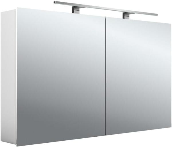 Emco asis mee LED-Lichtspiegelschrank, aluminium, 2 Türen, Aufputzmodell, LED-Leuchte, 1200 mm - 949805053