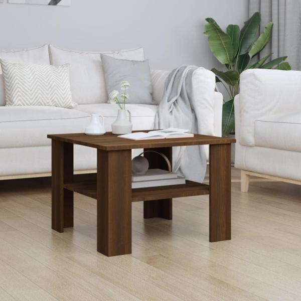 vidaXL Couchtisch Braun Eichen-Optik 60x60x42 cm Holzwerkstoff