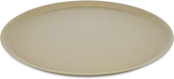 Koziol Großer Teller 4er-Set Connect Plate, Speiseteller, Kunststoff-Holz-Mix, Nature Desert Sand, 25. 5 cm, 7101700