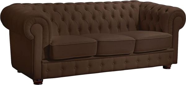 Bridgeport Sofa 3-Sitzer Polyurethan Braun Buche Nussbaumfarben