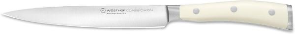 Wüsthof Schinkenmesser, Classic Ikon Crème (1040430716), 16 cm Klinge, geschmiedet, Edelstahl, rostfrei, Fleischmesser extrem scharf, weißer Griff