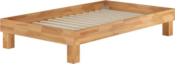 Erst-Holz Französisches Bett Doppelbett 140x200 Buche natur geölt Bettrahmen Futonbett 60. 87-14