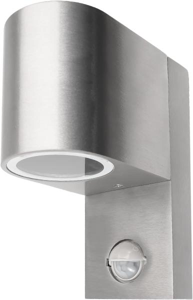 Grafner® Aluminium Poliert Wandlampe mit Bewegungsmelder 37WBPIR Leuchte Lichtschein Down/Unten