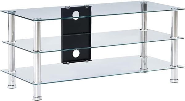 vidaXL TV-Tisch Transparent 90 x 40 x 40 cm Gehärtetes Glas