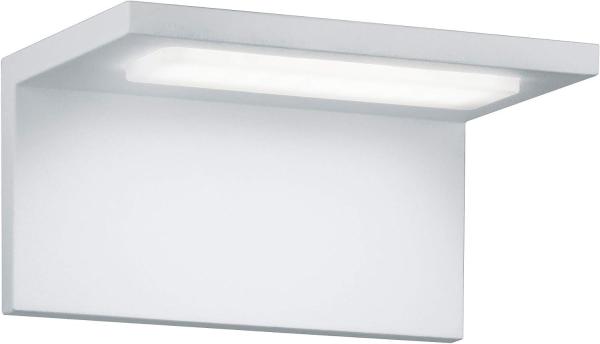 Moderne LED Außenwandleuchte TRAVE in Weiß IP54, Breite 17cm