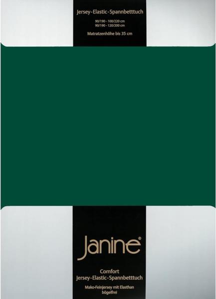 Janine Jersey Elastic Spannbetttuch | 140x200 cm - 160x220 cm | waldgrün