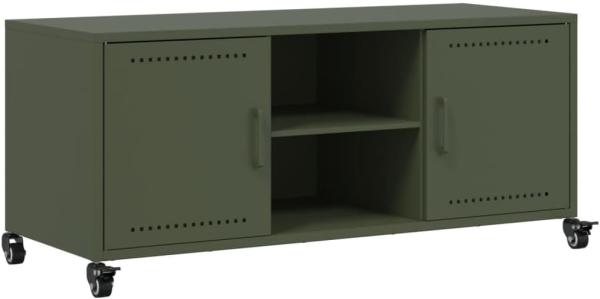 TV-Schrank Olivgrün 100,5x39x43,5 cm Kaltgewalzter Stahl 846666