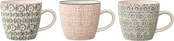 Bloomingville Cécile Tassen 3er Set 220ml Keramik Kaffeetassen Teetassen skandinavisches Design