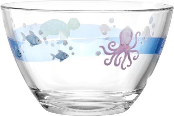 Leonardo Schale Bambini Avventura Meer, Schüssel, Schälchen, Kalk-Natron-Glas, Mehrfarbig, 12 cm, 044421
