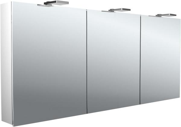 Emco pure 2 Style LED Lichtspiegelschrank mit Aufsatzstrahlern, 3 Türen, 1600x711x153mm, 979705307 - 979705307