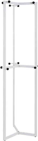 Haku-Möbel Garderobenständer, Metall, weiß-schwarz, 48 x 48 x 180 cm