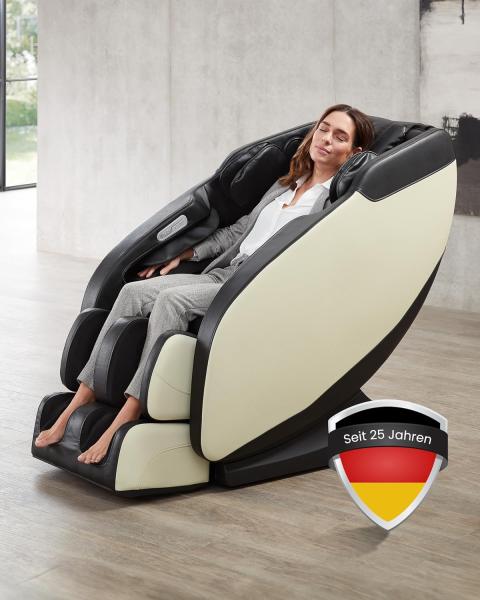 Welcon 'Prestige II' Massagesessel, Kunstleder in schwarz/weiß