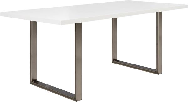 FORTE Tables Esstisch, Holzwerkstoff, Weiß, 180 x 74,7 x 90 cm
