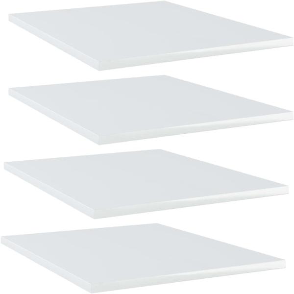 vidaXL Bücherregal-Bretter 4 Stk. Hochglanz-Weiß 40x50x1,5 cm