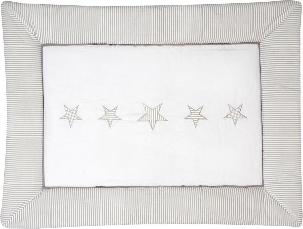 Schardt 'Stern' Krabbeldecke mit Applikation weiß/beige, 100x135 cm