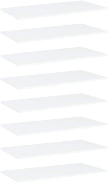 Bücherregal-Bretter 8 Stk. Weiß 80x50x1,5 cm Holzwerkstoff