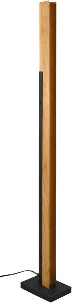 Kleine LED Stehlampe KERALA aus Holz mit Touch Dimmer, Höhe 120cm