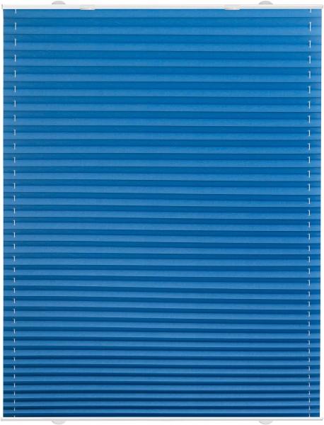 Lichtblick Plissee Haftfix, ohne Bohren, blau, 130 x 50 x 4 cm