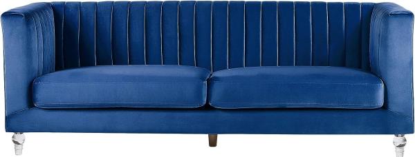 3-Sitzer Sofa Samtstoff kobaltblau ARVIKA