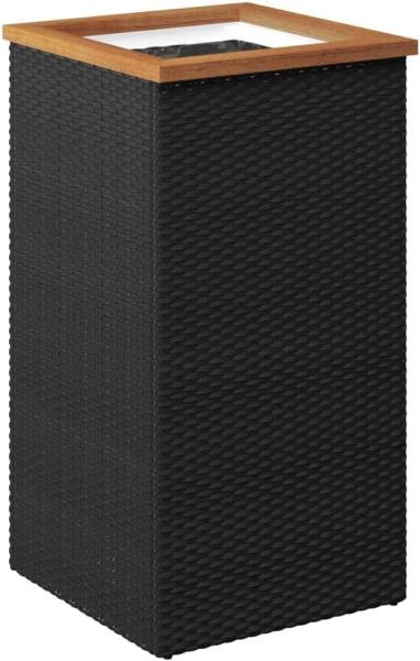 Pflanzkübel Schwarz 40x40x80 cm Poly Rattan