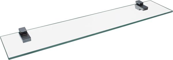 Fackelmann Glasablage 60 cm, 2 Halter für Wandmontage