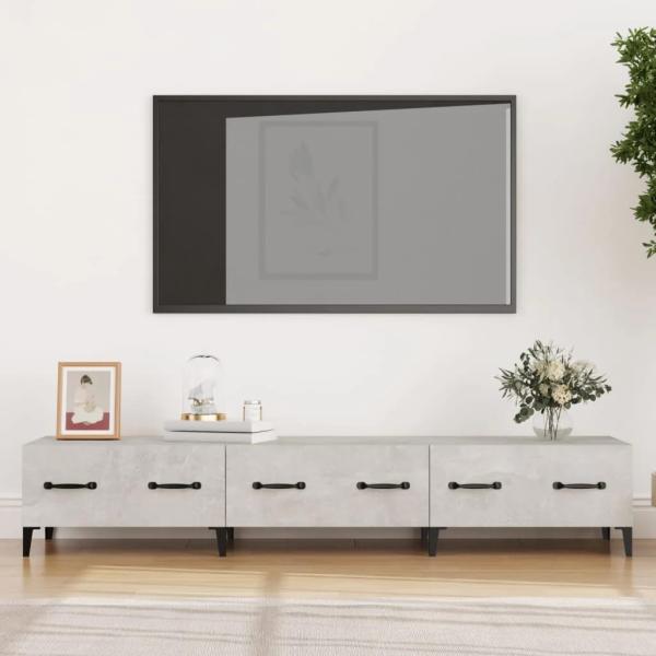 TV-Schrank Betongrau 150x34,5x30 cm Holzwerkstoff [812649]