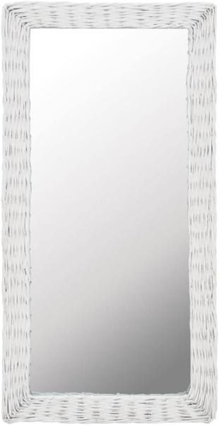 Spiegel Korbweide Weiß, 50 x 100 cm