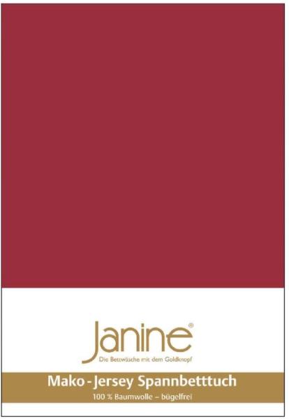 Janine Mako Jersey Spannbetttuch Bettlaken 140-160x200 cm OVP 5007 71 granat