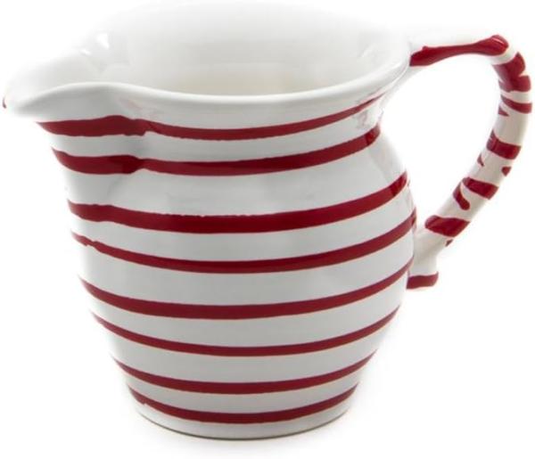 Rotgeflammt, Milchgießer Cup (0,3L) - Gmundner Keramik Milch und Zucker - Mikrowelle geeignet, Spülmaschinenfest