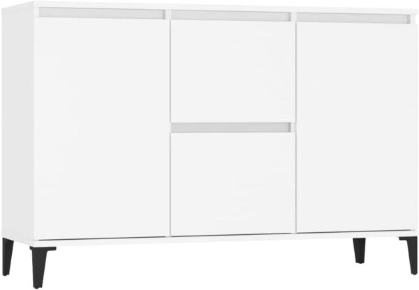 vidaXL Sideboard mit Schubladen, Spanplatte Weiß, 104 x 35 x 70 cm