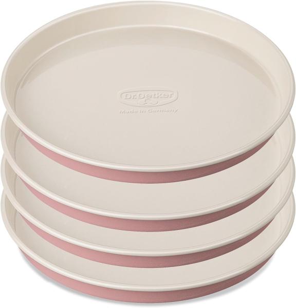 Dr. Oetker - 4er Set Schichtkuchen-Form Rosa Ø17cm Rund- Kuchen- Back- Form 4654