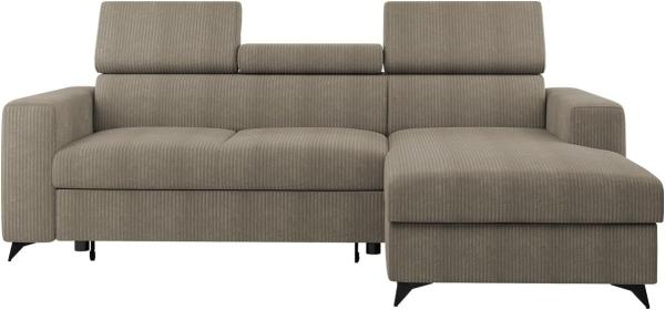 Ecksofa Kiarge Premium Cord (Farbe: Poso 02, Seite: Rechts 2R+LC)