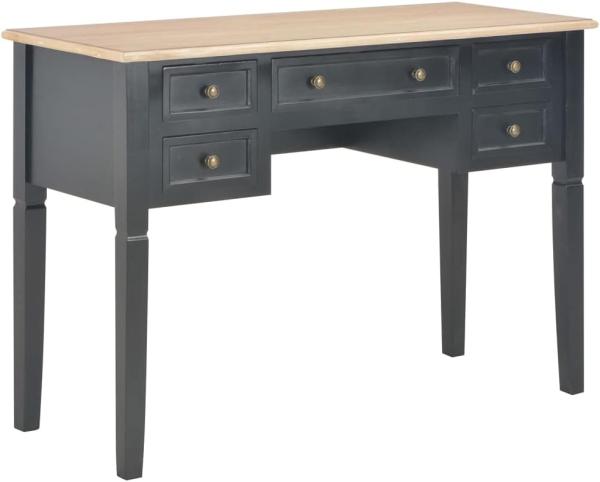 Schreibtisch, Holz Schwarz, 109,5 x 45 x 77,5 cm