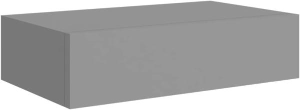 vidaXL Wand-Schubladenregal Grau 40x23,5x10 cm MDF