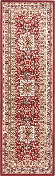 Orientalischer Kurzflor Teppich Parun Täbriz Rot - 80x250x0,9cm